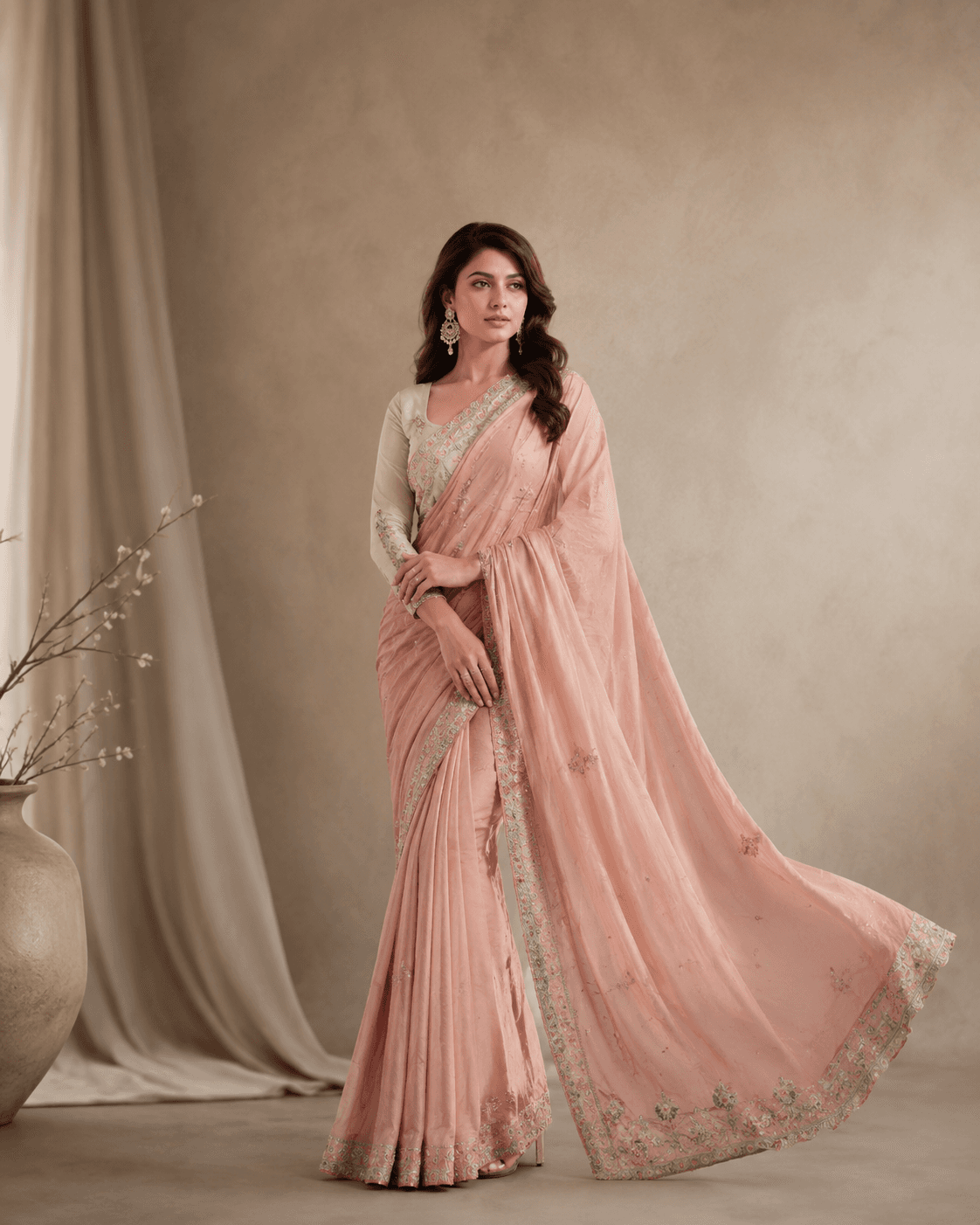 Elegant saree collection lookbook banner
